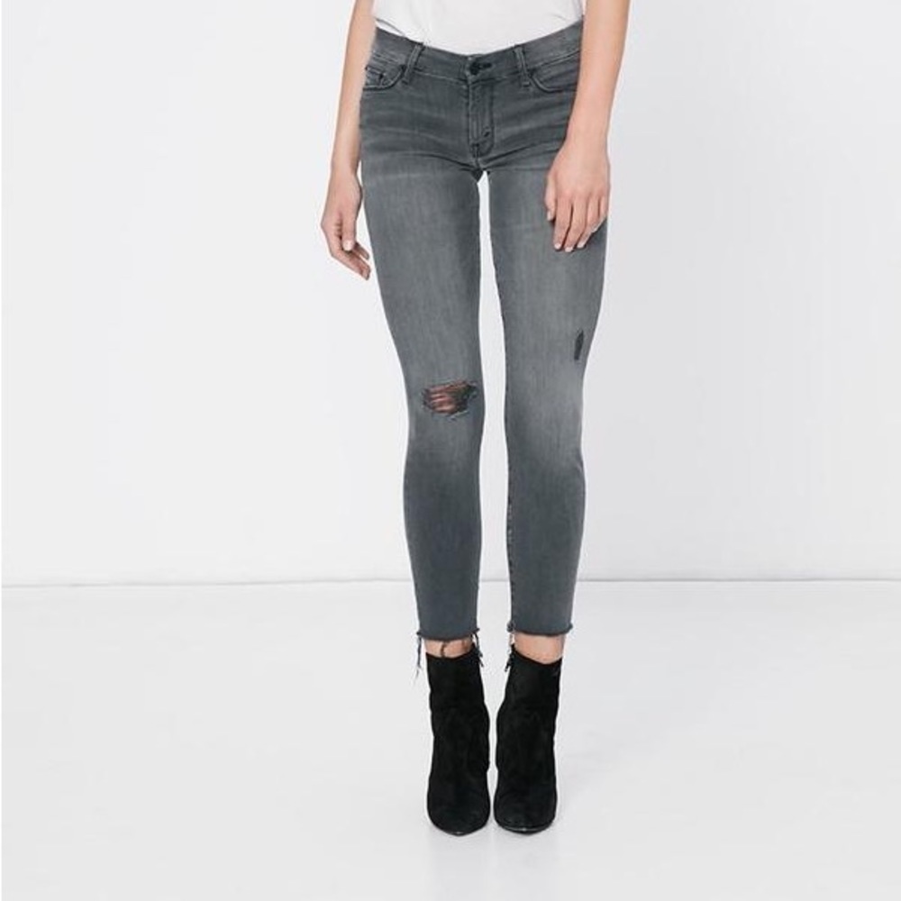 Mother Denim The Looker Ankle Fray Skinny Jean